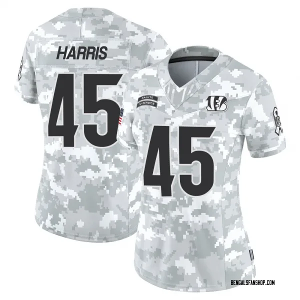 Women's Darien Harris Cincinnati Bengals Limited Arctic Camo 2024 Salute to Service Jersey