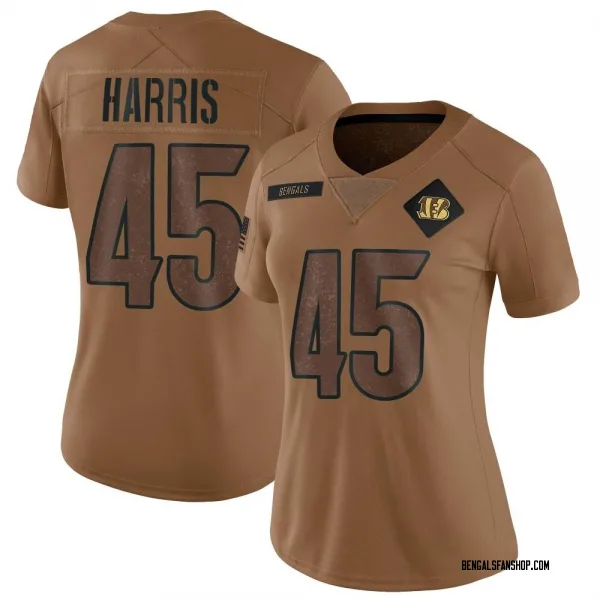 Women's Darien Harris Cincinnati Bengals Limited Brown 2023 Salute To Service Jersey