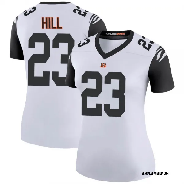 Women's Dax Hill Cincinnati Bengals Legend White Color Rush Jersey