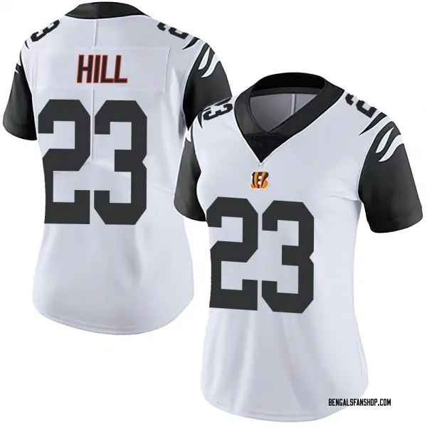 Women's Dax Hill Cincinnati Bengals Limited White Color Rush Vapor Untouchable Jersey