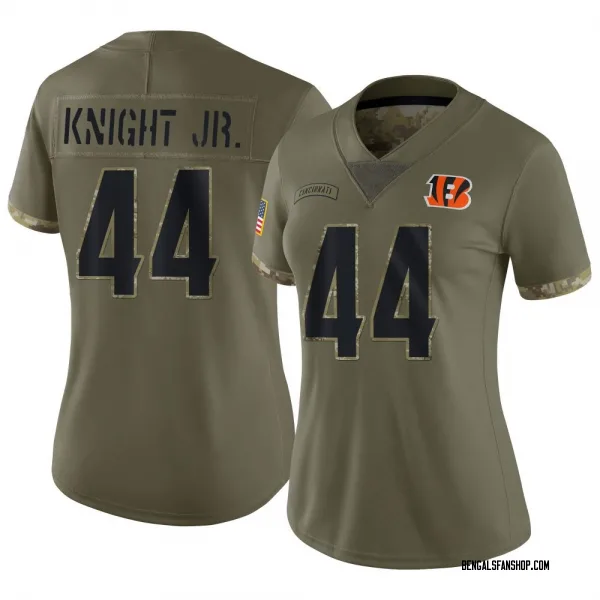 Women's Demetrius Knight Jr. Cincinnati Bengals Limited Olive 2022 Salute To Service Jersey
