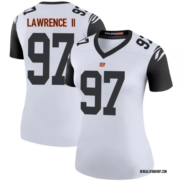 Women's Dexter Lawrence II Cincinnati Bengals Legend White Color Rush Jersey