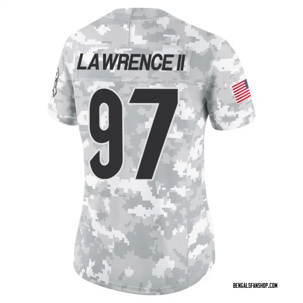 Women's Dexter Lawrence II Cincinnati Bengals Limited Arctic Camo 2024 Salute to Service Jersey