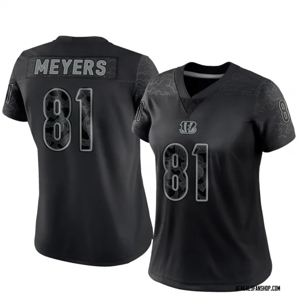 Women's Dohnte Meyers Cincinnati Bengals Limited Black Reflective Jersey