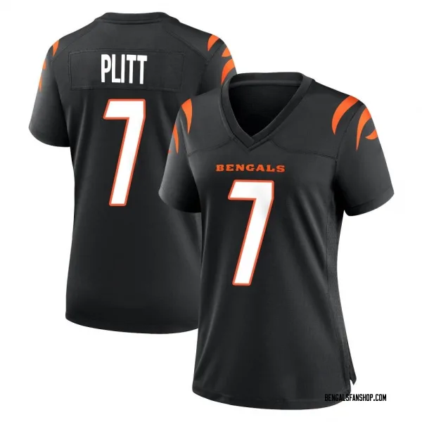 Women's Drew Plitt Cincinnati Bengals Game Black Team Color Jersey