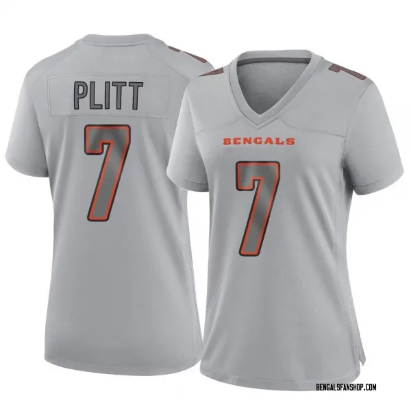 Women's Drew Plitt Cincinnati Bengals Game Gray Atmosphere Fashion Jersey