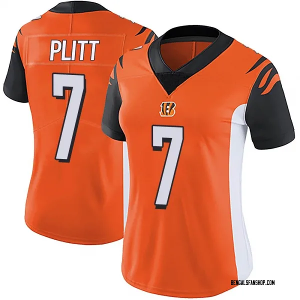Women's Drew Plitt Cincinnati Bengals Limited Orange Vapor Untouchable Jersey