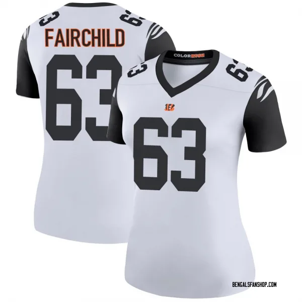 Women's Dylan Fairchild Cincinnati Bengals Legend White Color Rush Jersey