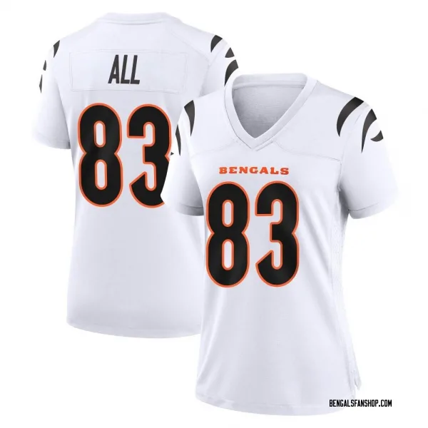 Women's Erick All Jr. Cincinnati Bengals Game White Jersey