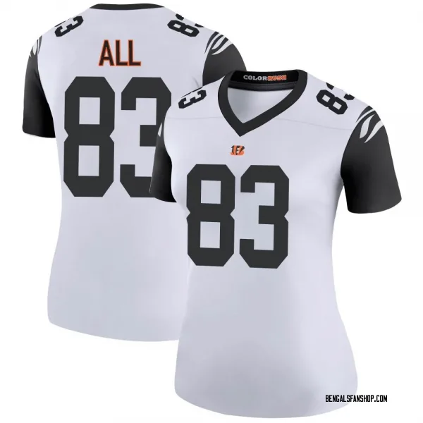 Women's Erick All Jr. Cincinnati Bengals Legend White Color Rush Jersey