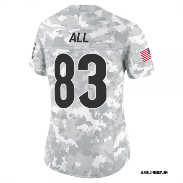 Women's Erick All Jr. Cincinnati Bengals Limited Arctic Camo 2024 Salute to Service Jersey