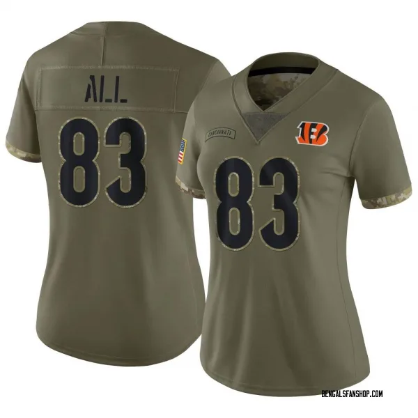 Women's Erick All Jr. Cincinnati Bengals Limited Olive 2022 Salute To Service Jersey