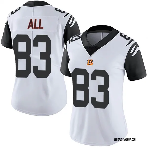 Women's Erick All Jr. Cincinnati Bengals Limited White Color Rush Vapor Untouchable Jersey