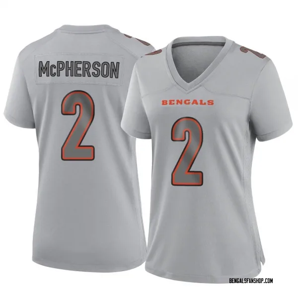 Women's Evan McPherson Cincinnati Bengals Game Gray Atmosphere Fashion Jersey