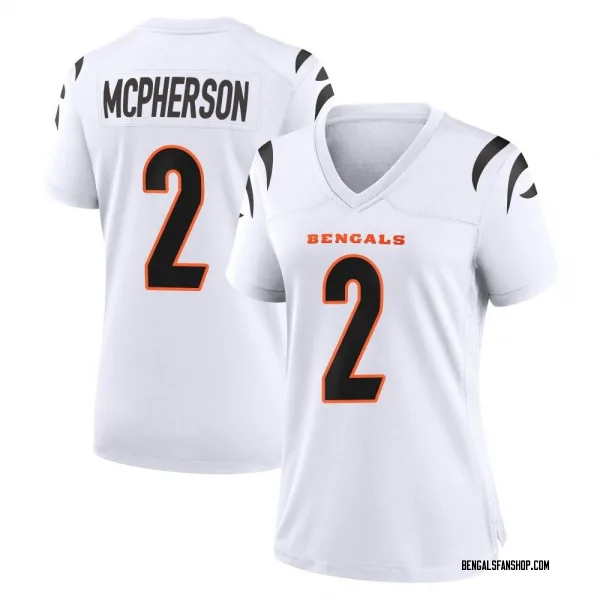 Women's Evan McPherson Cincinnati Bengals Game White Jersey