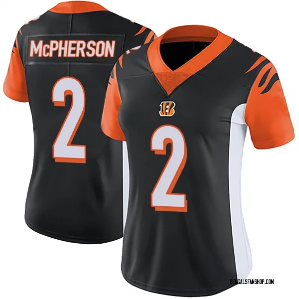 Women's Evan McPherson Cincinnati Bengals Limited Black Team Color Vapor Untouchable Jersey
