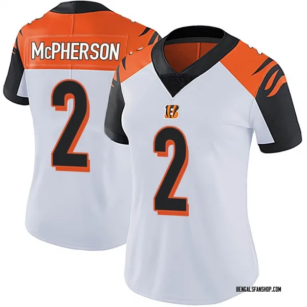 Women's Evan McPherson Cincinnati Bengals Limited White Vapor Untouchable Jersey