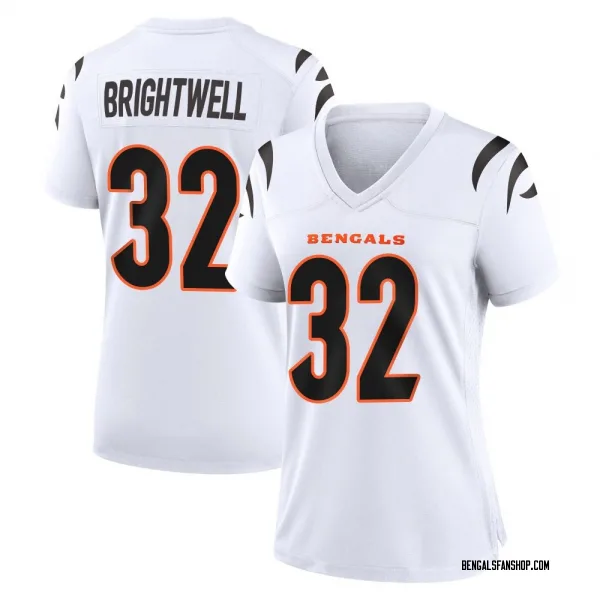 Women's Gary Brightwell Cincinnati Bengals Game White Jersey