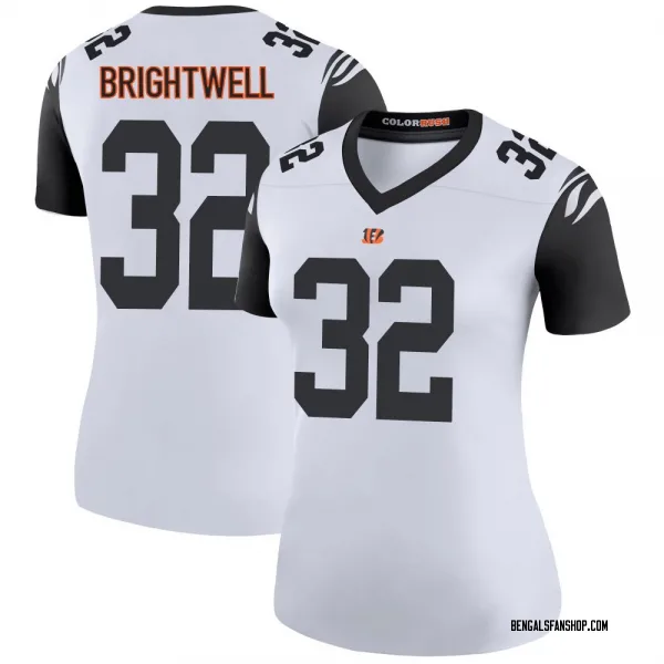 Women's Gary Brightwell Cincinnati Bengals Legend White Color Rush Jersey