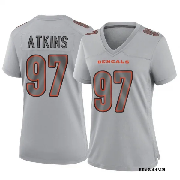 Women's Geno Atkins Cincinnati Bengals Game Gray Atmosphere Fashion Jersey