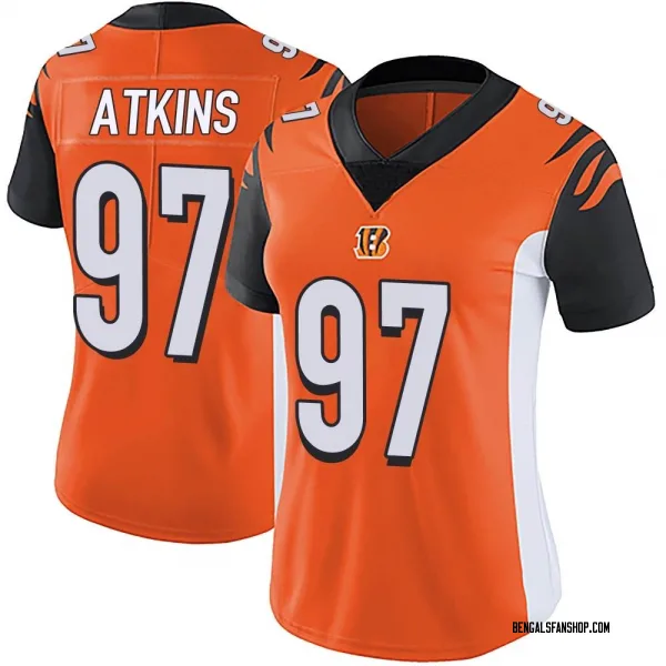Women's Geno Atkins Cincinnati Bengals Limited Orange Vapor Untouchable Jersey