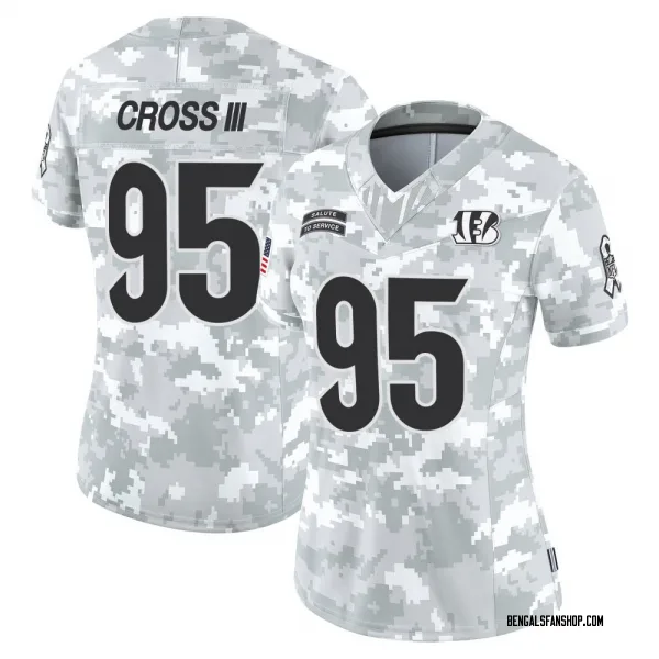 Women's Howard Cross III Cincinnati Bengals Limited Arctic Camo 2024 Salute to Service Jersey