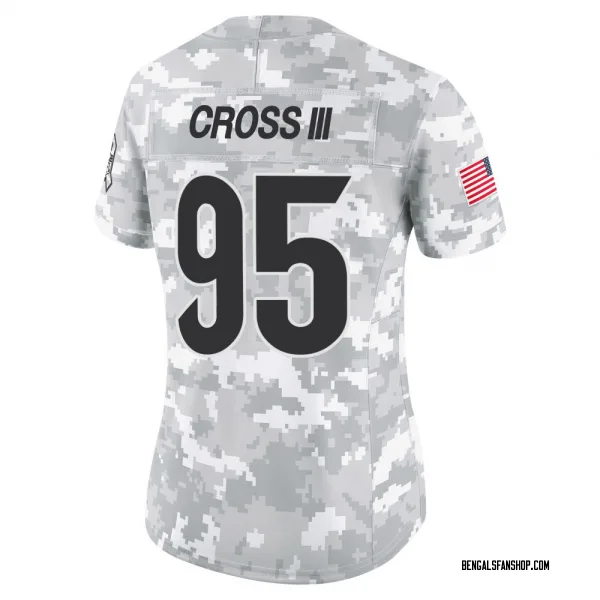 Women's Howard Cross III Cincinnati Bengals Limited Arctic Camo 2024 Salute to Service Jersey