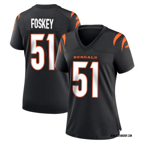 Women's Isaiah Foskey Cincinnati Bengals Game Black Team Color Jersey