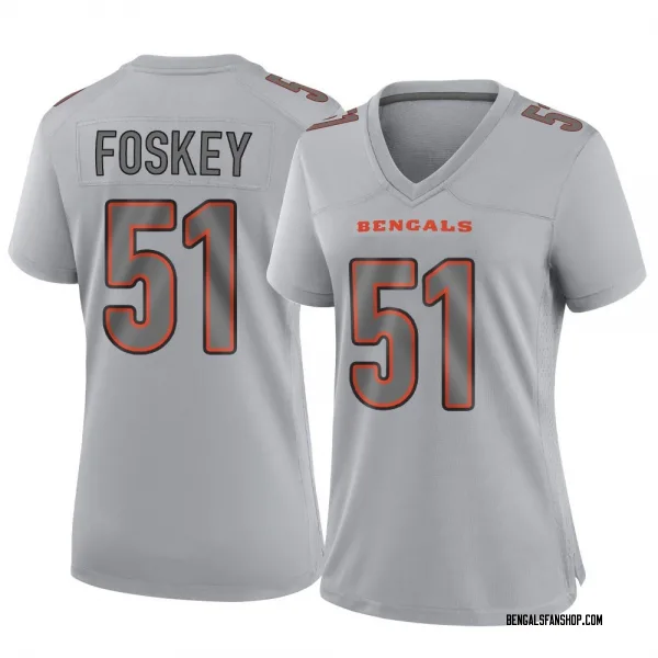 Women's Isaiah Foskey Cincinnati Bengals Game Gray Atmosphere Fashion Jersey