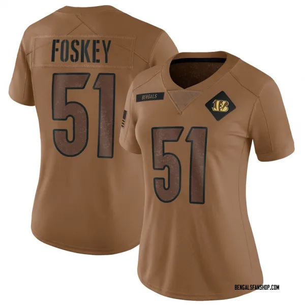 Women's Isaiah Foskey Cincinnati Bengals Limited Brown 2023 Salute To Service Jersey