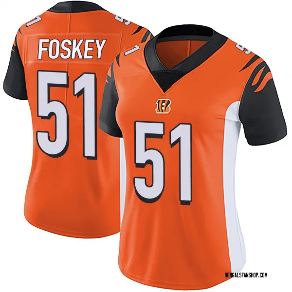 Women's Isaiah Foskey Cincinnati Bengals Limited Orange Vapor Untouchable Jersey