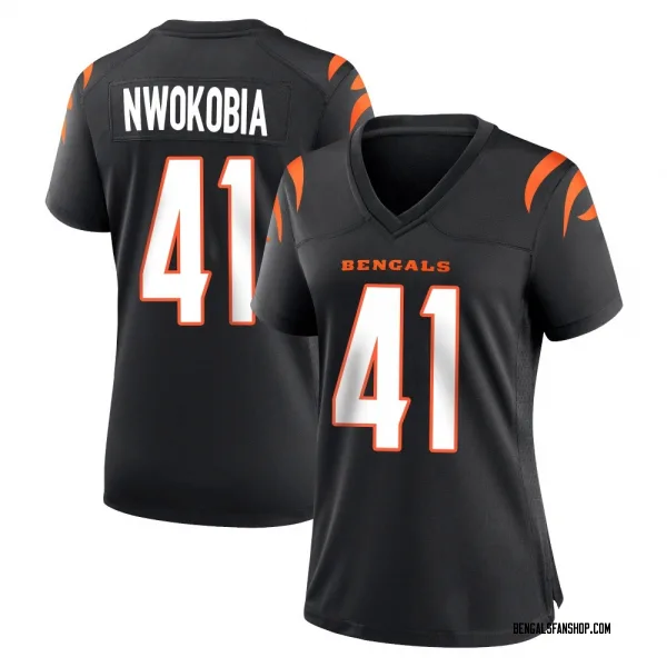Women's Isaiah Nwokobia Cincinnati Bengals Game Black Team Color Jersey
