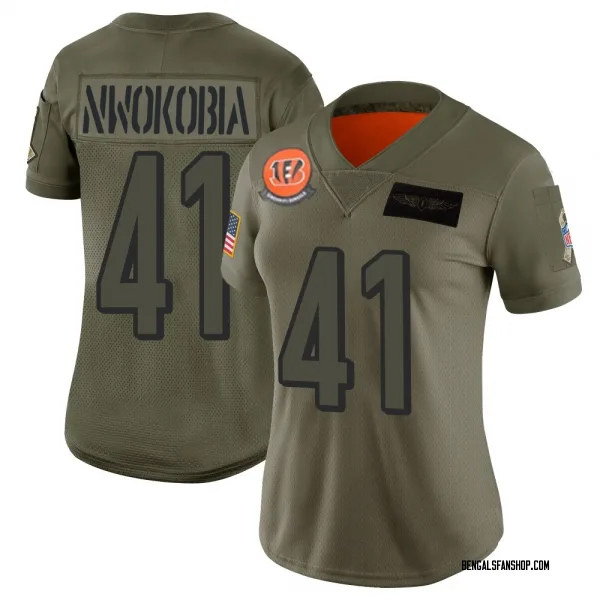 Women's Isaiah Nwokobia Cincinnati Bengals Limited Camo 2019 Salute to Service Jersey
