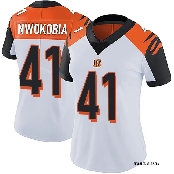 Women's Isaiah Nwokobia Cincinnati Bengals Limited White Vapor Untouchable Jersey