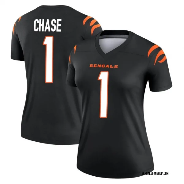 Women's Ja'Marr Chase Cincinnati Bengals Legend Black Jersey