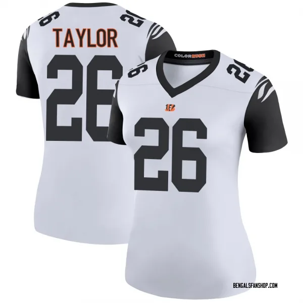 Women's Ja'Sir Taylor Cincinnati Bengals Legend White Color Rush Jersey
