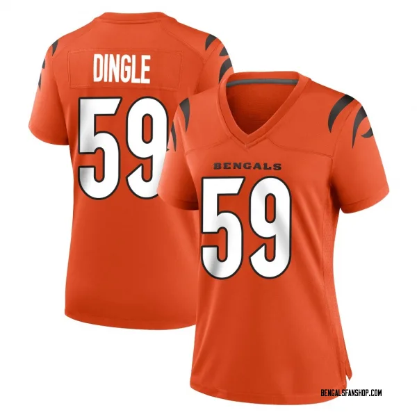 Women's Jack Dingle Cincinnati Bengals Game Orange Jersey