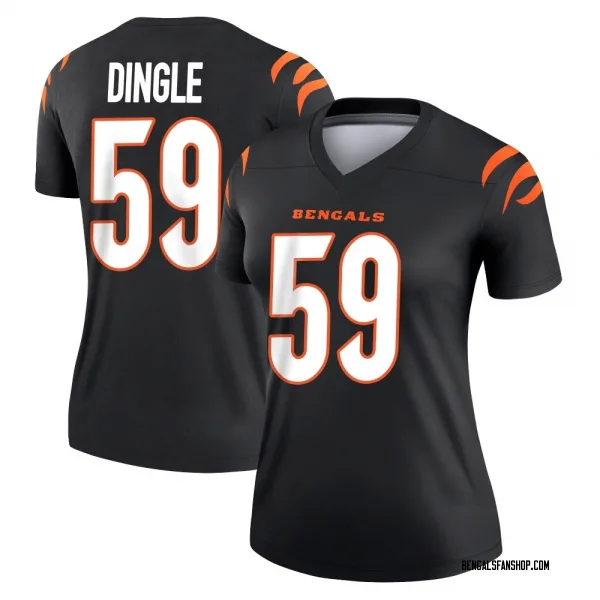 Women's Jack Dingle Cincinnati Bengals Legend Black Jersey