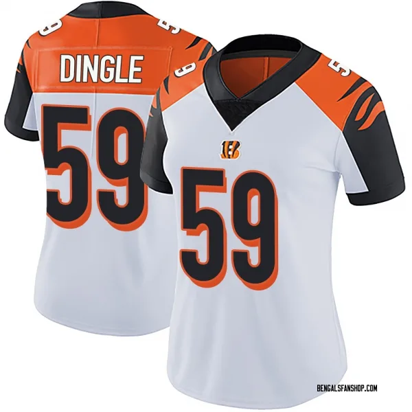 Women's Jack Dingle Cincinnati Bengals Limited White Vapor Untouchable Jersey