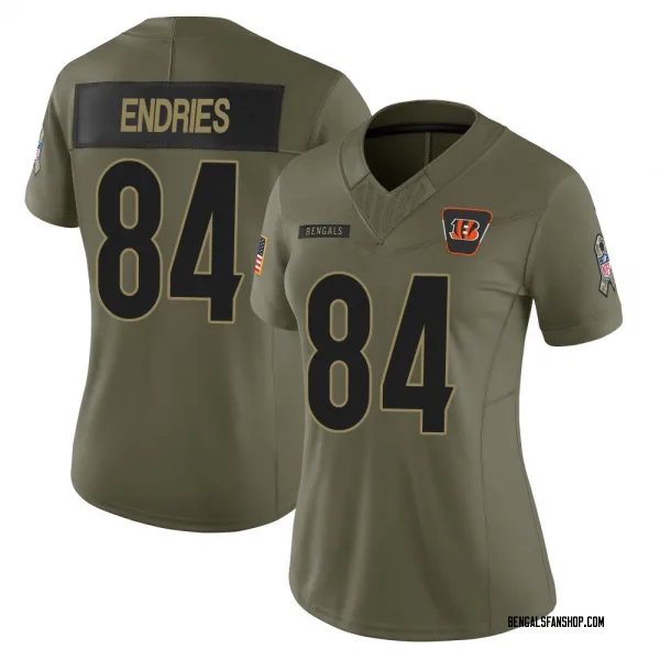 Women's Jack Endries Cincinnati Bengals Limited Olive 2025 Salute to Service Jersey