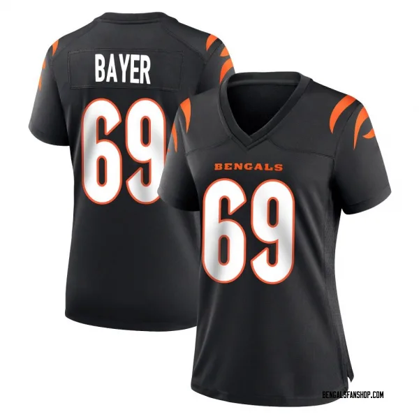Women's Jacob Bayer Cincinnati Bengals Game Black Team Color Jersey