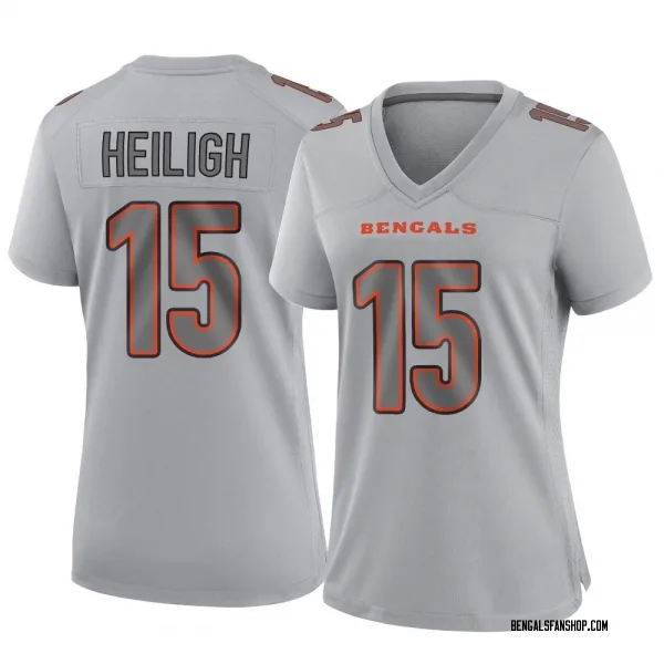 Women's Jaivon Heiligh Cincinnati Bengals Game Gray Atmosphere Fashion Jersey