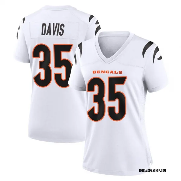 Women's Jalen Davis Cincinnati Bengals Game White Jersey