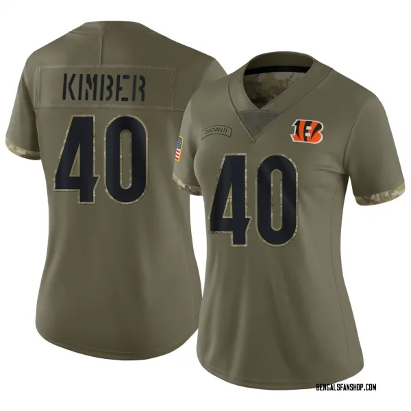 Women's Jalen Kimber Cincinnati Bengals Limited Olive 2022 Salute To Service Jersey