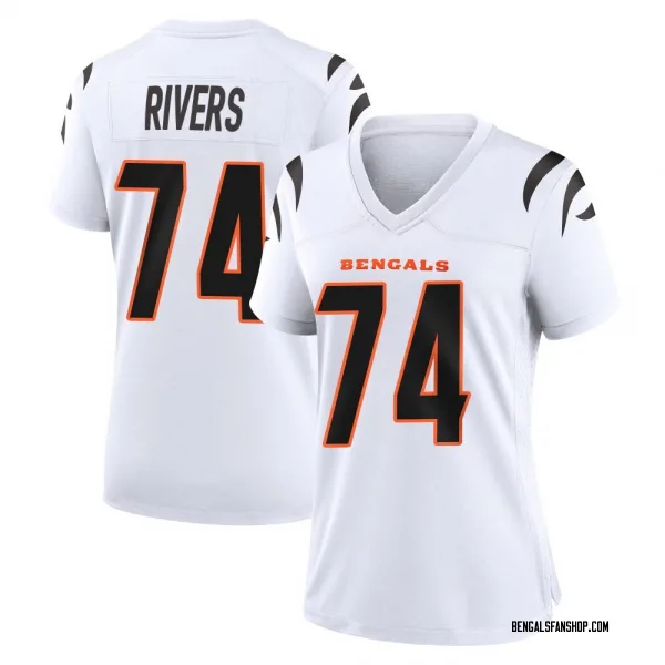 Women's Jalen Rivers Cincinnati Bengals Game White Jersey