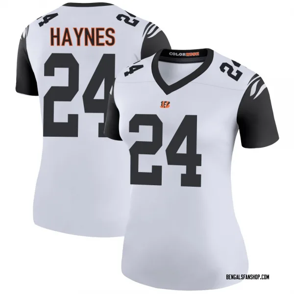 Women's Jamal Haynes Cincinnati Bengals Legend White Color Rush Jersey