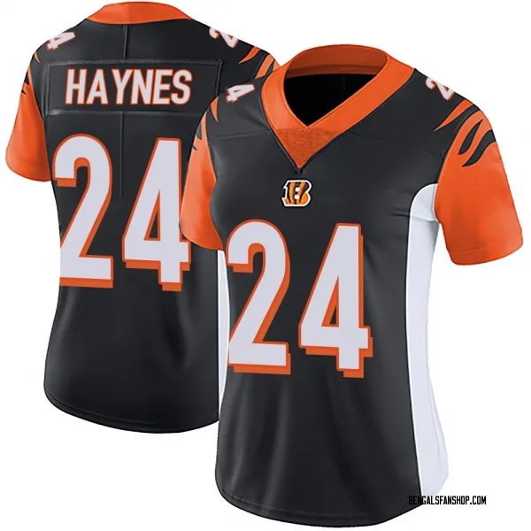 Women's Jamal Haynes Cincinnati Bengals Limited Black Team Color Vapor Untouchable Jersey