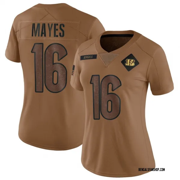 Women's Jamoi Mayes Cincinnati Bengals Limited Brown 2023 Salute To Service Jersey