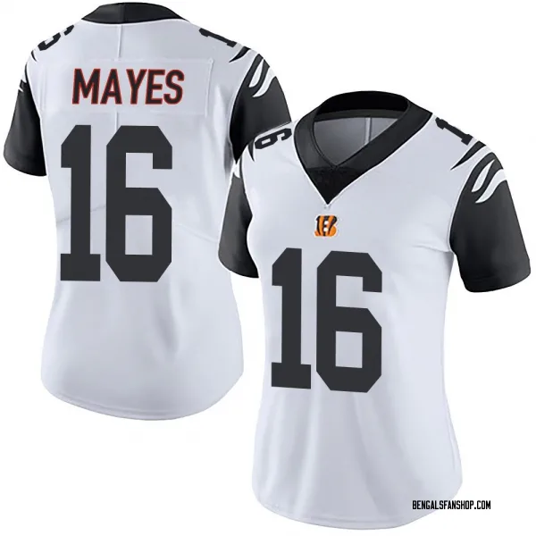 Women's Jamoi Mayes Cincinnati Bengals Limited White Color Rush Vapor Untouchable Jersey