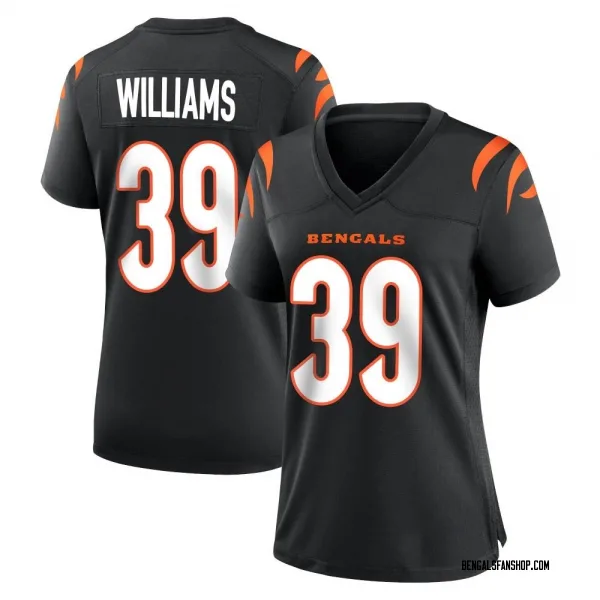 Women's Jarveon Williams Cincinnati Bengals Game Black Team Color Jersey